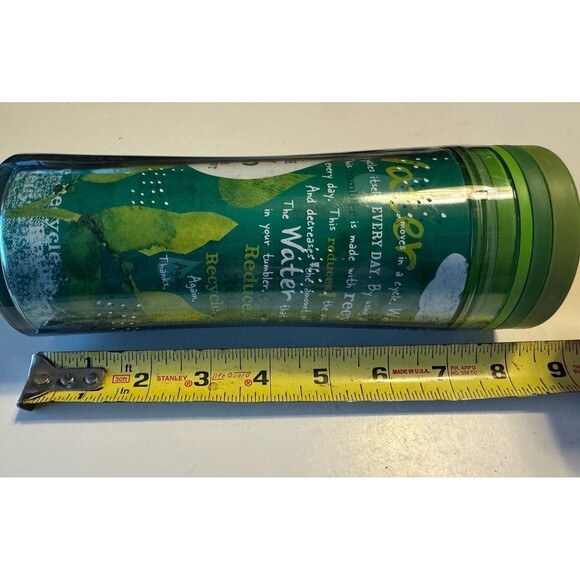 Starbucks Recycle Reduce Reuse Green Water Bottle Rare Greenie - Picture 9 of 9
